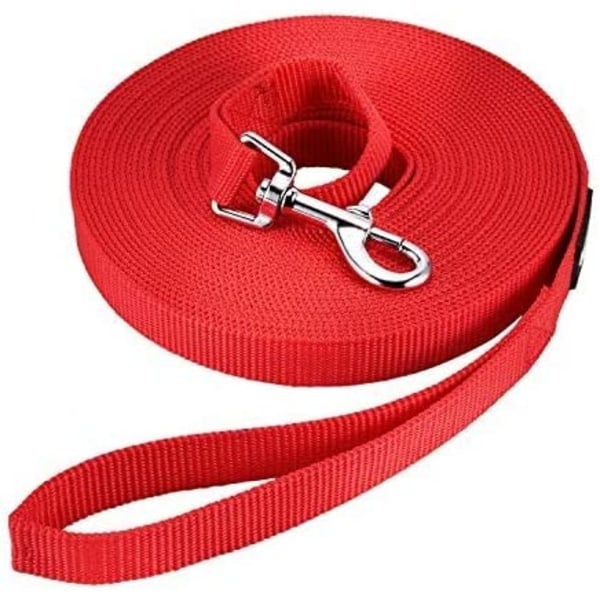 Dog Training Belt (15m Red) Long Nylon Belt, Dog, Cat, Pet, Walk