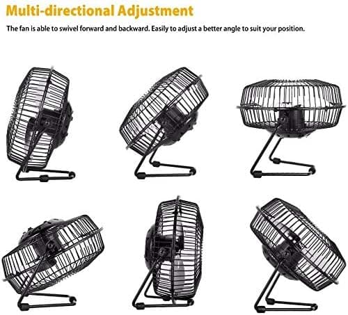4 tommer miniventilator til bærbar computer 360 graders rotation bord USB
