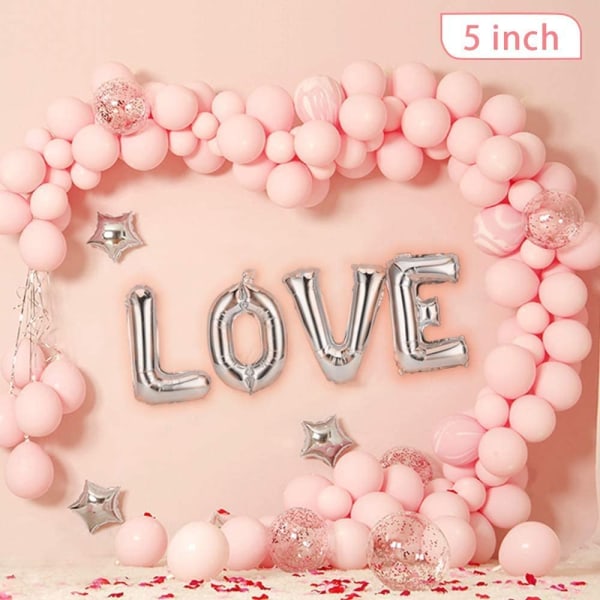 200 stk. Pastel Pink Balloner 5 Tommer Mini Macaron Latex Bal