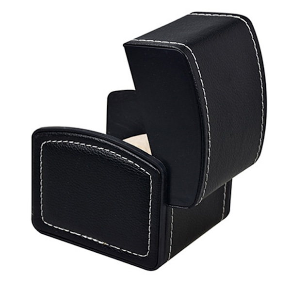 2PCS Kvadratisk Läderimitation Klockförvaringslåda Svart High End Simplic