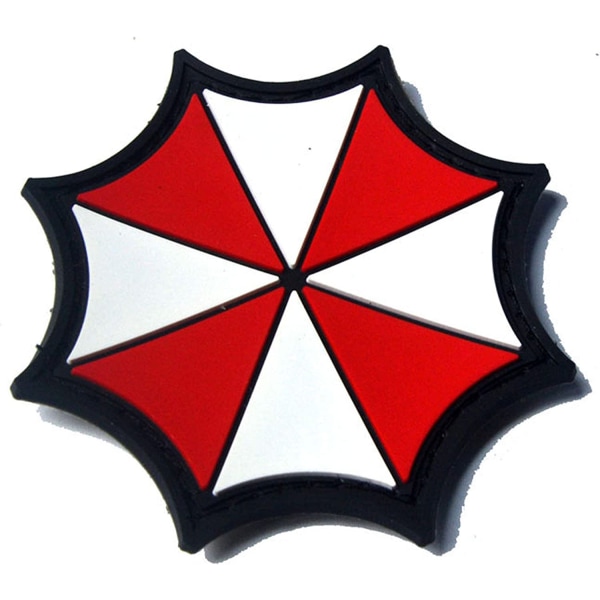 2 st Resident Evil Umbrella Corporation PVC-märken Emblem