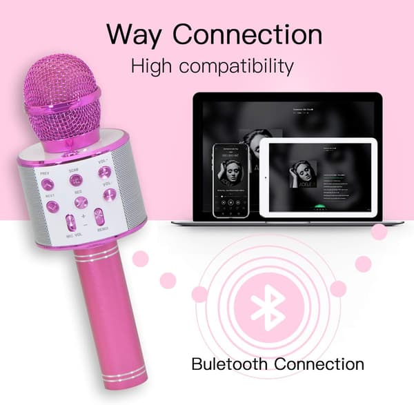 Langaton Bluetooth-karaokemikrofoni, Bluetooth-mikrofoni 858L