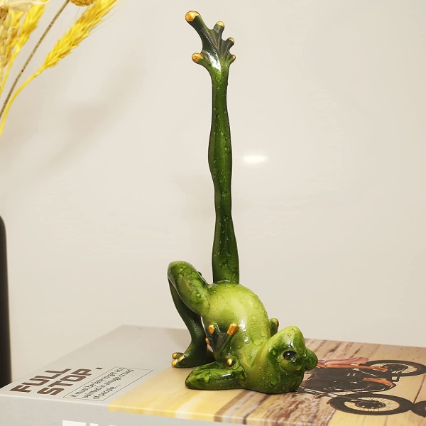 Creative Craft Resin Frog Figur Statue dekorasjon, Morsom Pers
