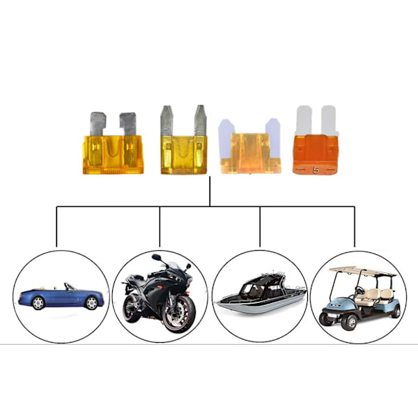 12 kappaletta 12V-24V 20A Pieni lisäpiiriautosulakepidike, sovitin