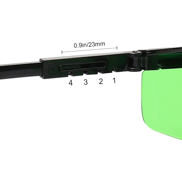 Gröna laserförstärkningsglasögon - Säkerhetsglasögon för grön laser