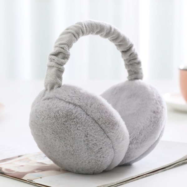 Grey-Winter Women's Earmuffs-Plush Earmuffs,Foldable Earmuffs Wa