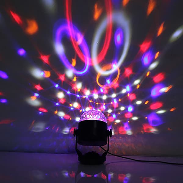 1 stk Disco-lys, Mini LED-festlys med musikkontroll DJ Spin