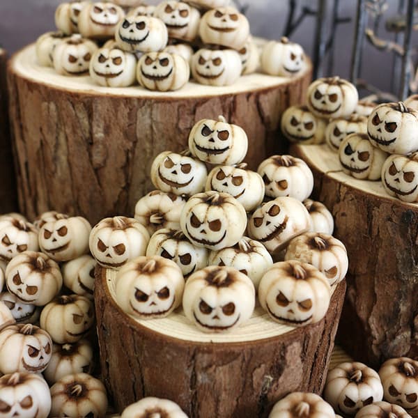Halloween pynt - små græskar 20 stk