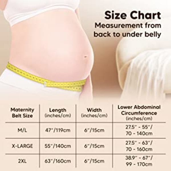 Maternity Belly Band för graviditet - Mjuk och andningsbar graviditet