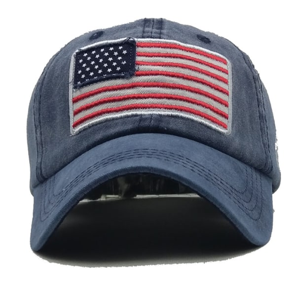 Amerikansk flagg bomulls keps monogrammerad baseball