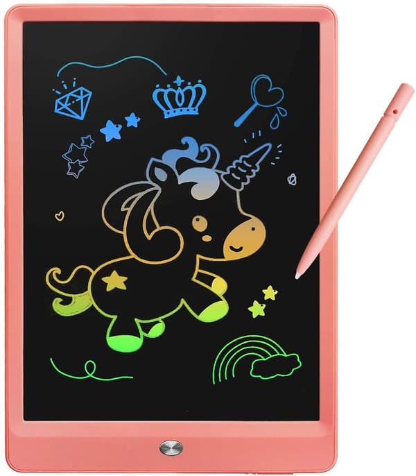Tegne LCD-skrivetablet Sletbar Doodle Board til børn (Pink)