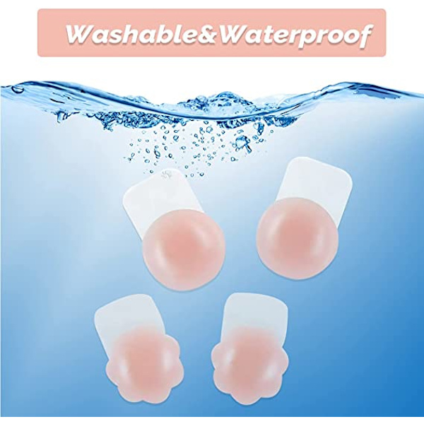 Nipple Covers（6.5cm）-Genanvendelige selvklæbende Push-up silikone Nip