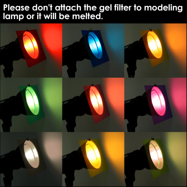 Light Correcting Gel - Gennemsigtig farve, 30 x 20 cm - 18 ark