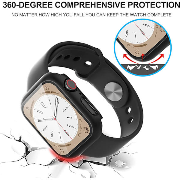 2 kpl koteloa Apple Watch Series 8/7/6/5/4/SE 2/SE -näytönsuojalle