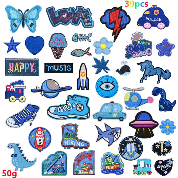 39 stykker børnetøj patch stof klistermærke mode emb