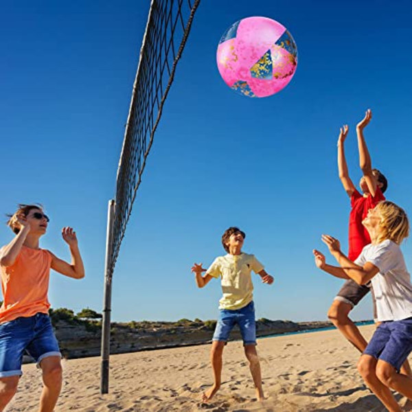 16 tommers oppblåsbar glitter strandball konfetti strandballer svømming
