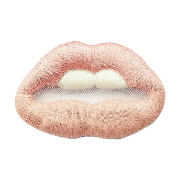 3 kpl Pinkki huulten ompelu applikaatioille 3d Mouth mesh pitsikirjonta