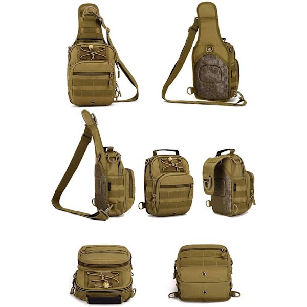 Sling Bag Tactical Military Molle Skulder Bag Herre Bryst P