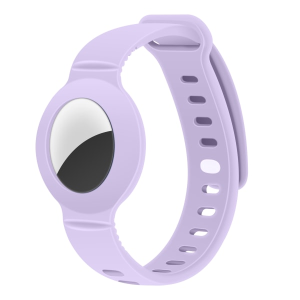 Case med silikonrem (lila) för Apple AirTag -armband