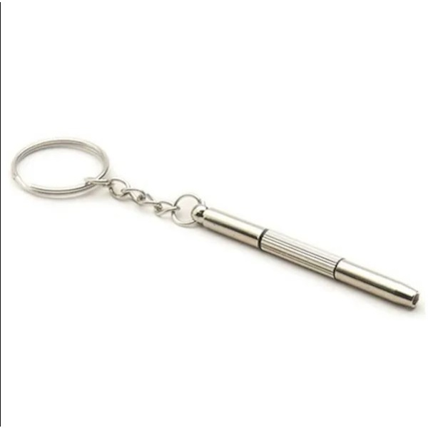 1PCS Hopeinen Mini Kaksinkertainen Pää Silmälasien Ruuvimeisseli