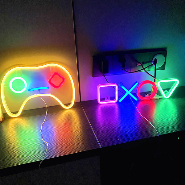 Neon Gamepad Neon LED USB driven ljusskylt Decor Gaming Cool Ne 5d4d