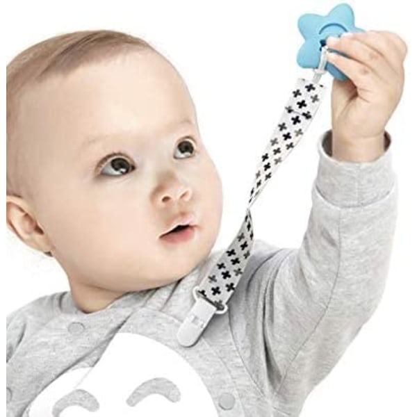 4 delar Baby Nappklämma - Universal Leash Nappkedja för