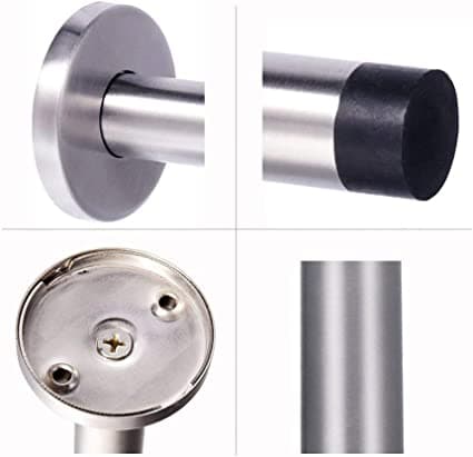 3-delt sylindrisk dørstopper i gummi (95 mm, perforert/ikke perforert)