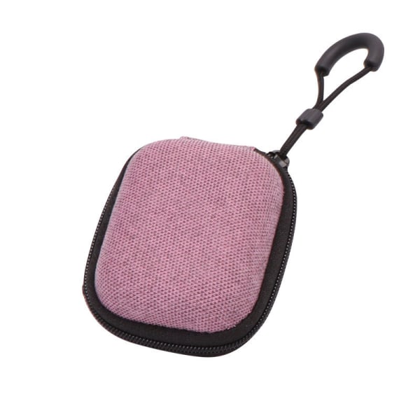 2 stk. Pinkfarvede øretelefoner, ørepropper, headset, bæreæske