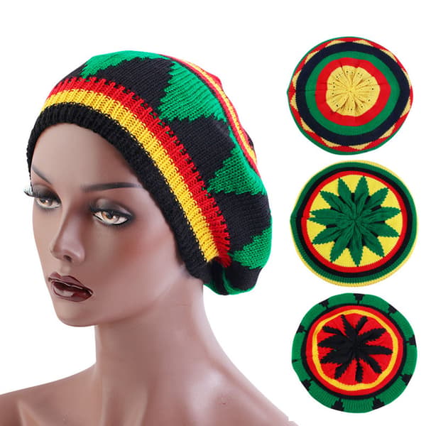 Håndheklet jamaicansk reggae-lue