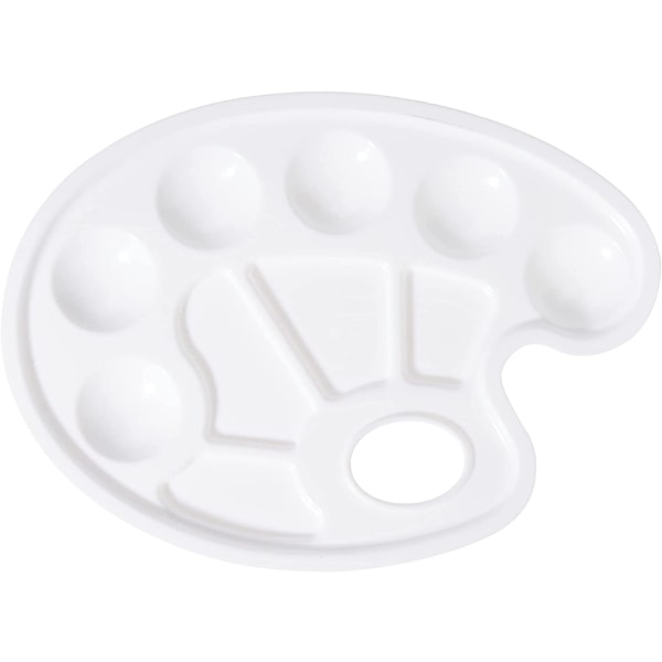 White - 1 pc Oval Plastic Paint Tray