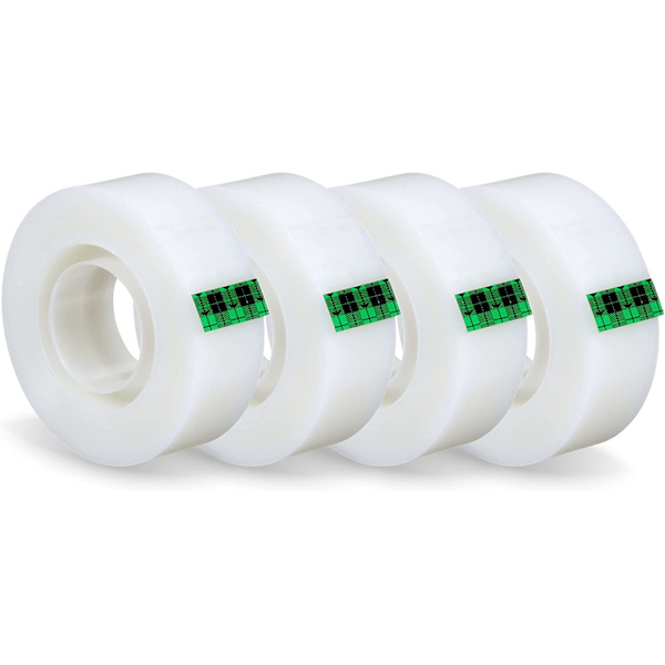 Usynlig tape - 4 ruller - 19mm x 33m - Universal til reparation