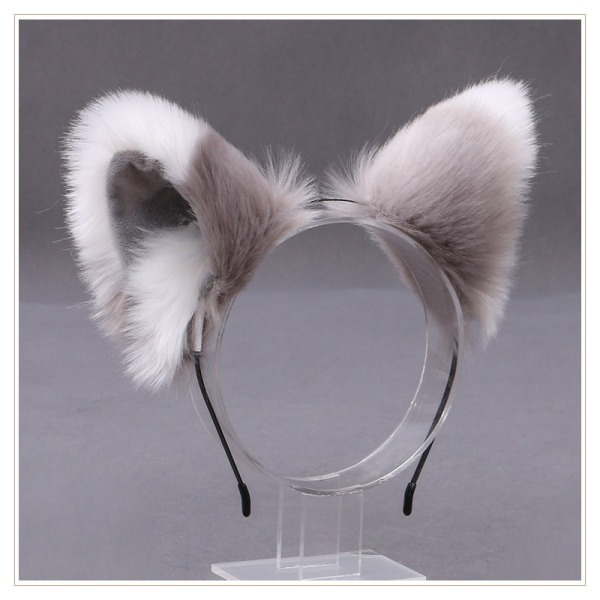 Furry Animal Cat Ears Hodebånd Katt Hodeplagg Halloween Cospl