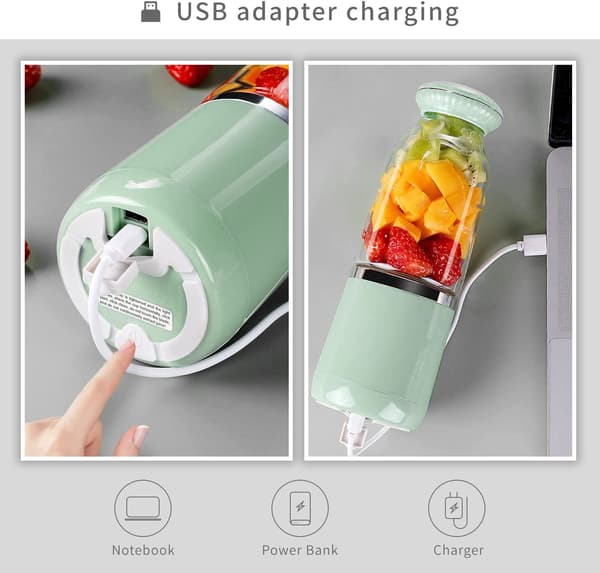 Bærbar Frugtblender, Mini USB Blender til Smoothie, Mælkeshake
