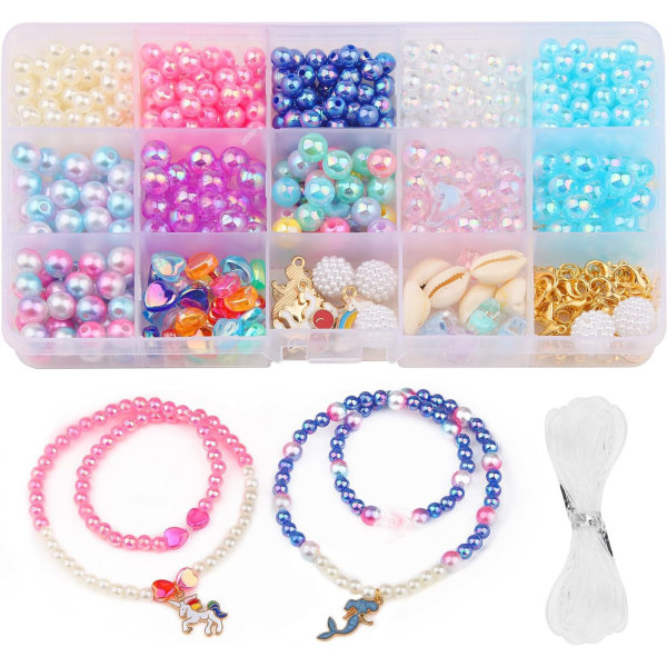 Perler til børn, perler til børnearmbånd, gør-det-selv armbånd perlehalskæde