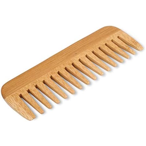 Bambus hårkam for frisørsalong buet, fintannet barthår