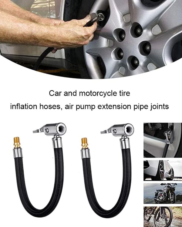 35 cm slangadapter för pump, 2-delad flätad slang med n