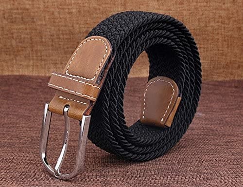 Herrebelte Casual Flettet Elastisk Stoff Vevd Stretch Elastisk