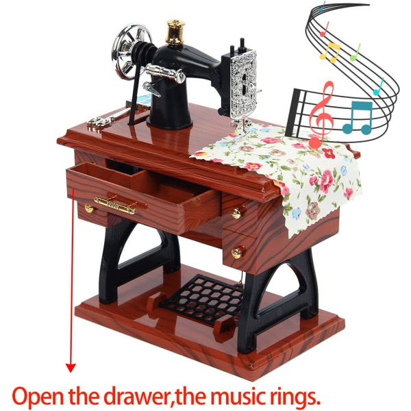 Mini Vintage Musiikkilaatikko Simulaatio Ompelukone Syntymälahja Lapsi