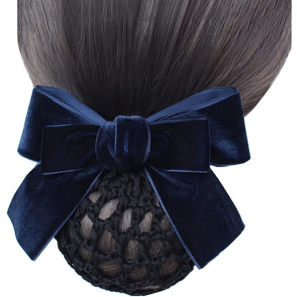 Bun Net Hair Barrette with Knot Hairnet Bun Cover Hair Clip for