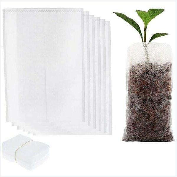 500 stk. 8x10cm Versailles Biologisk Nedbrydelig Pose til Frøplante Non-Wove