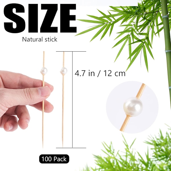 Cocktail Sticks 100 stk. Træ tandstikker til Nibbles Tapas S