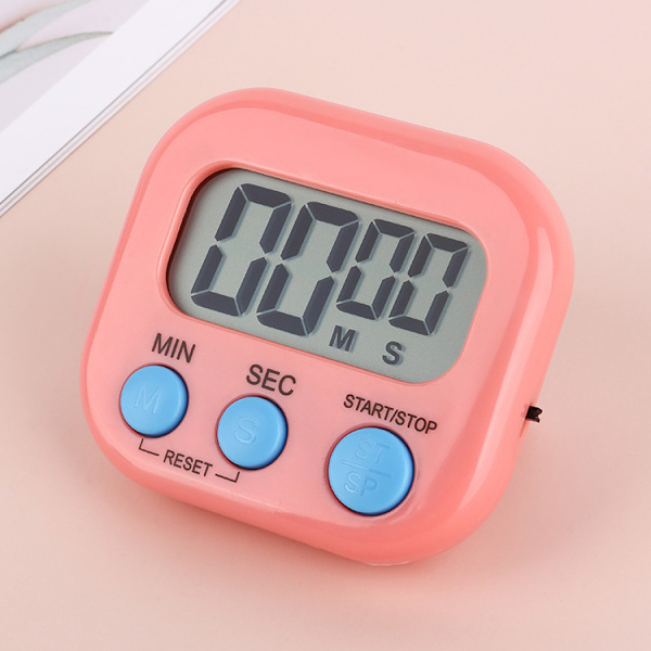 Magnetisk køkkenur med stort LCD-display (pulver), timere til