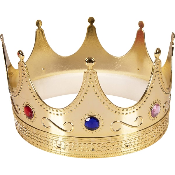Dronning/Kongekrone til voksne eller børn - Festhatte i plastik fo