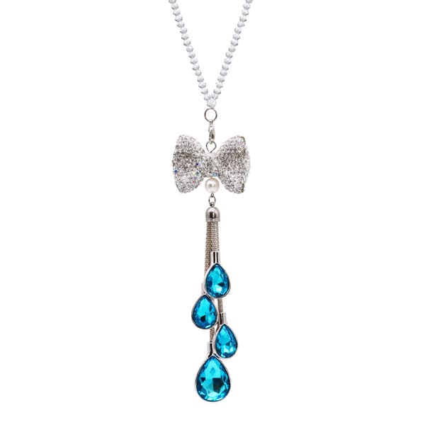 Bilspegel Rhinestone Hjärtformad Hänge - 1 st Blå - Lycka
