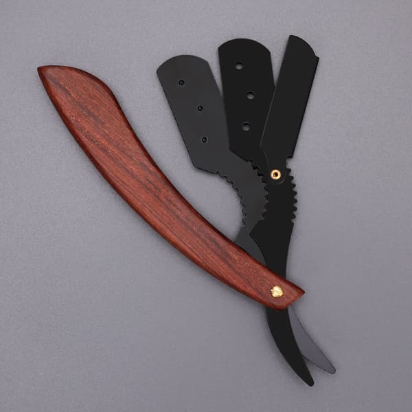 1 Traditionel skægrazor, barberskraber, lige barberkniv
