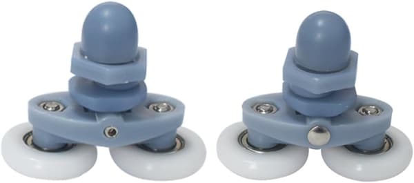 Set med 8 dubbla rullar för duschdörrar - diameter 20mm - Bathro