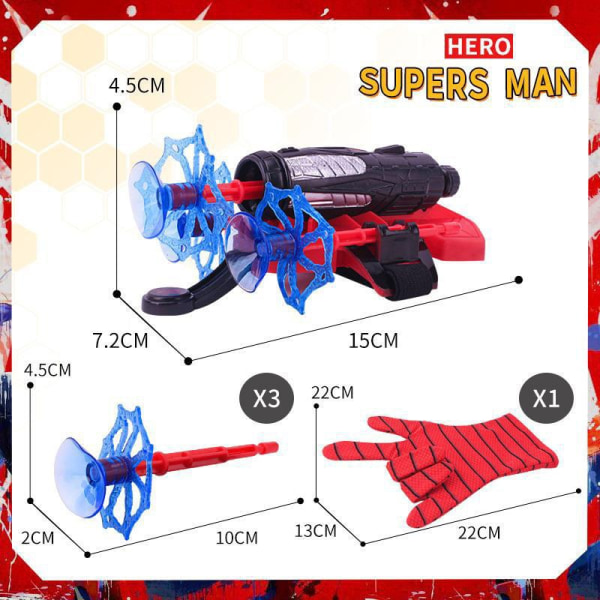 Spiderman Actionfigur Legetøj Børn Cosplay Handske Launcher Sæt