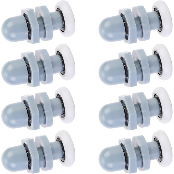 8 stk. Holdbare Plast Dørruller Glidebane Rulle Badeværelse Glas Til Udskiftning Dele (20mm)