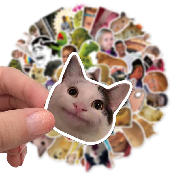 100 st Funny Meme Vinyl Stickers Pack, Stora Bulk Stickers för Lap