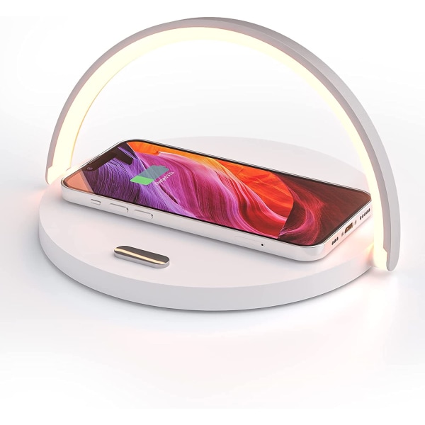 Wireless Charger Bedside Lamp, Touch Table Lamp, LED Night Light